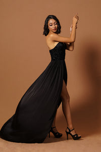 Black In Time Corset Gown