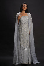 Load image into Gallery viewer, Diamonde Ivory Cape set
