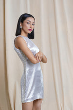Load image into Gallery viewer, Silver Embellished Dress
