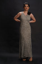 Load image into Gallery viewer, Olive Green Metallic Gown
