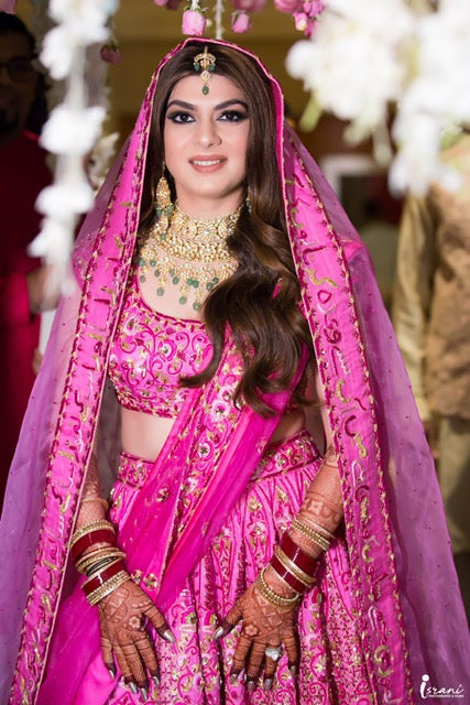 Beautiful Pink Bridal Lehenga – FashionVibes